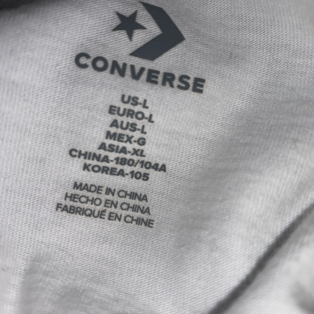 Converse Men’s white long sleeve tee shirt